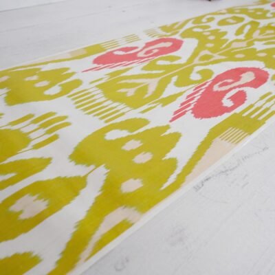 Alternative view of Atomic Yellow Ikat Fabric