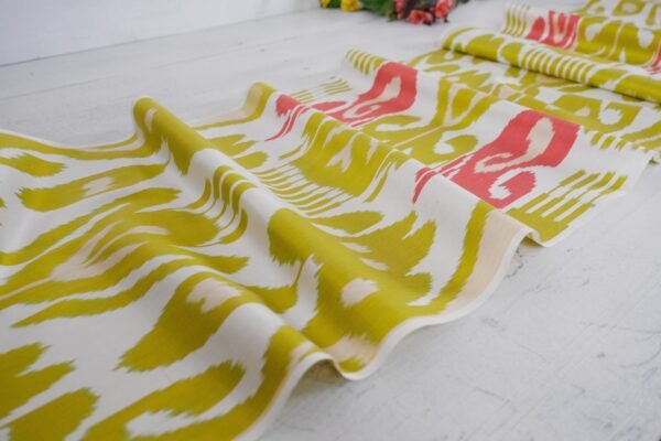 Atomic Yellow Ikat Fabric