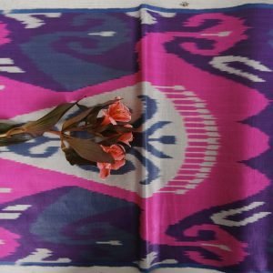 Tumor Fuchsia Silk Ikat Fabric