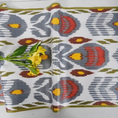 Alternative view of "Shibirma" Silk Ikat Fabric Slate Blue