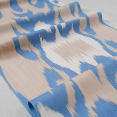 Carolina Blue Ikat Cotton Fabric