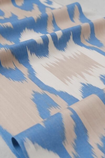 Carolina Blue Ikat Cotton Fabric