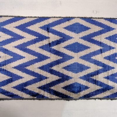 Alternative view of Admiral Zigzag Ikat Velvet Fabric