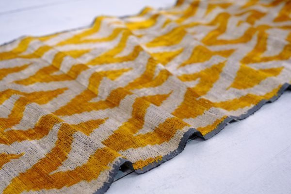 Chevron Limon Fabric Ikat Velvet