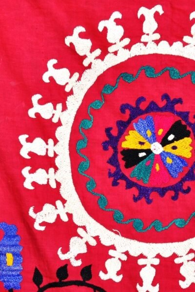 Flowers on Red Embroidery Suzani