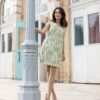 Emerald Green Ikat Mini Dress