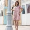 Flamingo Ikat Mini Dress