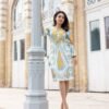 Sky Blue Adras Ikat Dress