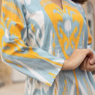 Alternative view of Sky Blue Adras Ikat Dress