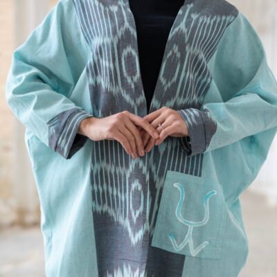 Alternative view of Seagreen Ikat Kimano