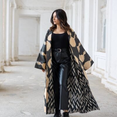 Handmade Uzbek Ikat Kimono
