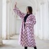 Pink Chevron Ikat Robe