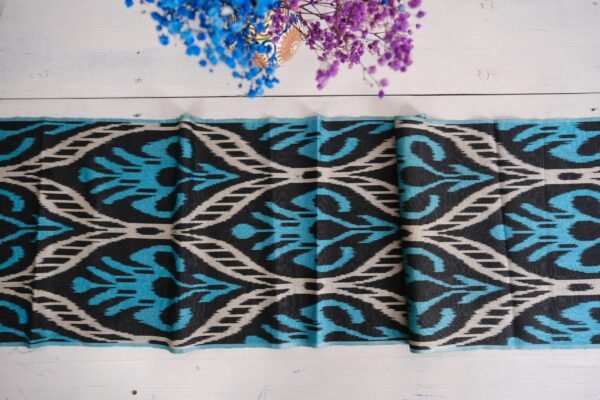 Adras Ikat Fabric Dark turquoise