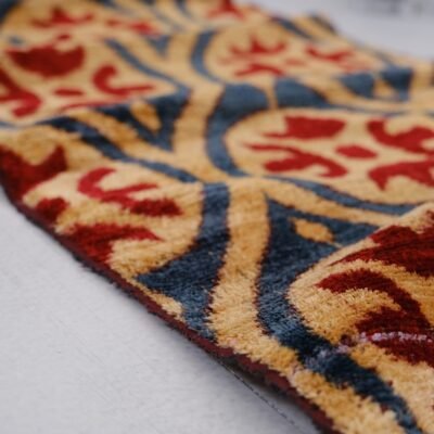 Alternative view of Drapery Ikat Floral Velvet Fabric