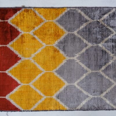 Alternative view of Velvet Silk Rhombus Ikat Fabric