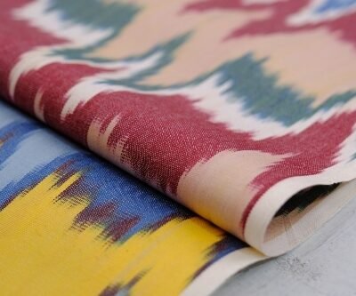 Alternative view of Ikat Upholstery Multicolour Heartbeat Pattern