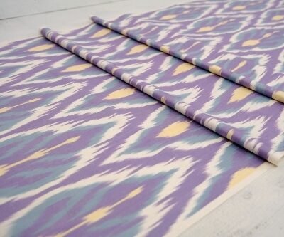 Ikat Upholstery Violet Textile