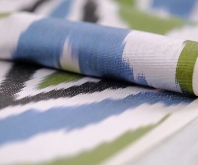 Alternative view of Silk Ikat Upholstery Fabric Rhombus Design