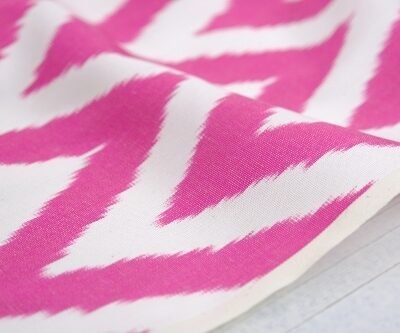Alternative view of Ikat Fabric Silk Hot Pink Adras