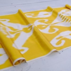 Fabric Silk Ikat Yellow Upholstery