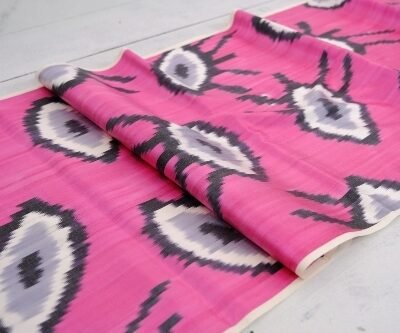 Ikat Fabric Silk Eye Pattern