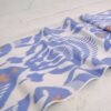Ikat Drapery Blue Silk Fabric Adras