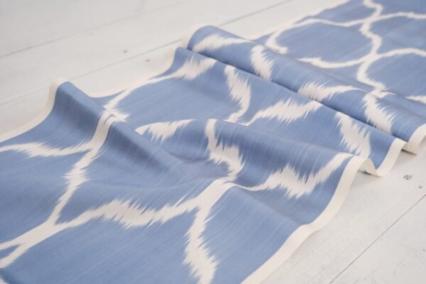 Silk Ikat Adras Upholstery Sky Blue