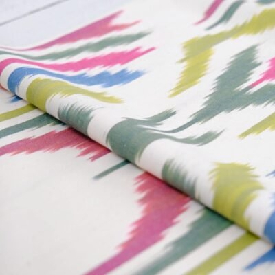 Alternative view of Adras Ikat Designer Floral Fabric