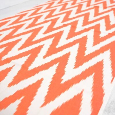 Alternative view of Fabric Ikat Upholstery Orange Zigzag