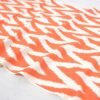 Fabric Ikat Upholstery Orange Zigzag