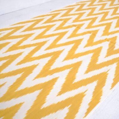 Alternative view of Fabric Ikat Upholstery Yellow Zigzag