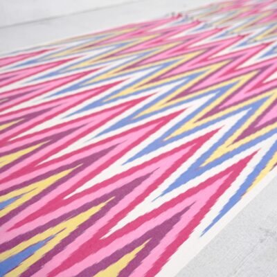 Alternative view of Fabric Ikat Upholstery Multicolour Zigzag