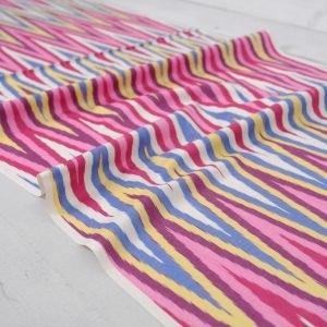 Fabric Ikat Upholstery Multicolour Zigzag