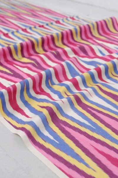 Fabric Ikat Upholstery Multicolour Zigzag