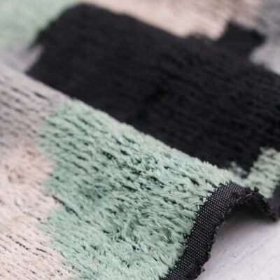 Alternative view of Thick Velvet Fabric Rhombic Pattern