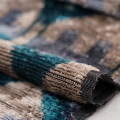 Alternative view of Denim Blue Velvet Dress Fabric