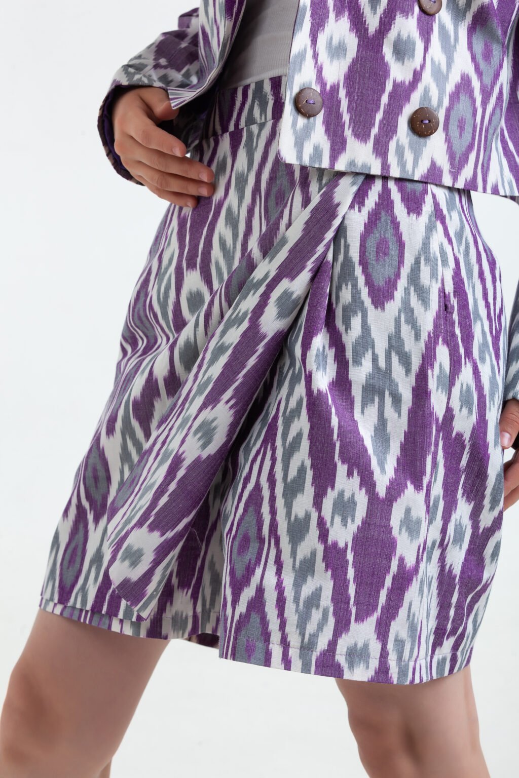 Pink & Purple Ikat Frock