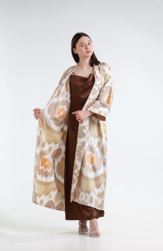 The Azure Artisan Silk Ikat & Muslin Kimono