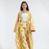 Cyber Yellow Ikat Kaftan