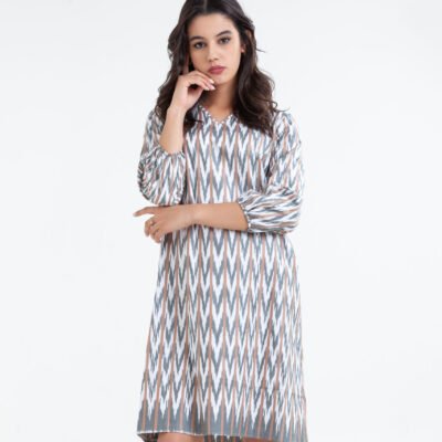 Chevron Light Cotton Ikat Tunic