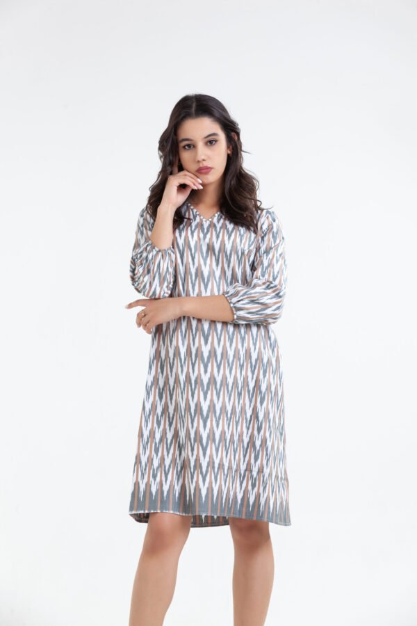 Chevron Light Cotton Ikat Tunic