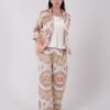 beige ikat suit couple jacket